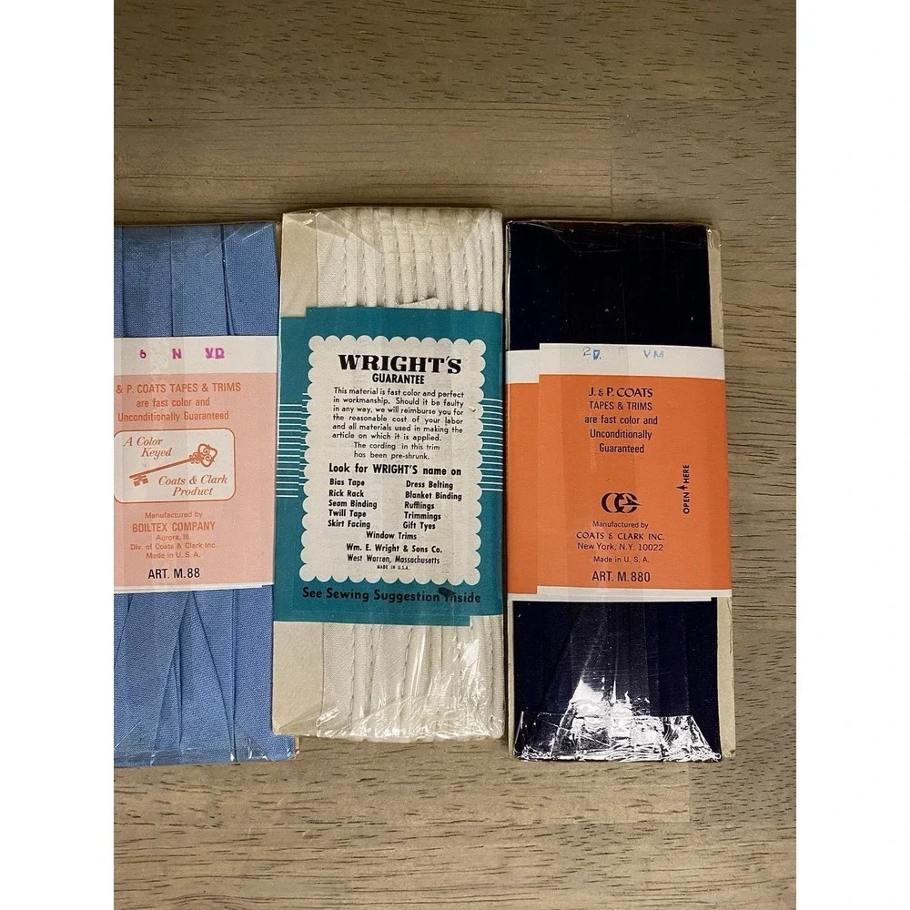 Vtg Large Lot Sewing Trim Bias Seam Binding Hem Facing Twill‎ Tape New & used
